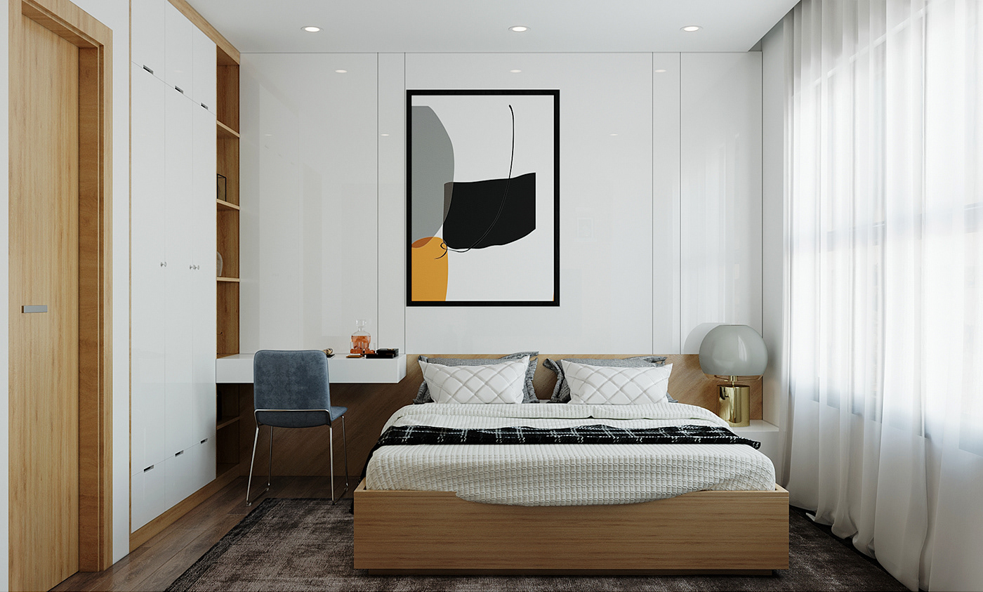 Giường ngủ cho kích thước phòng ngủ dưới 12m²